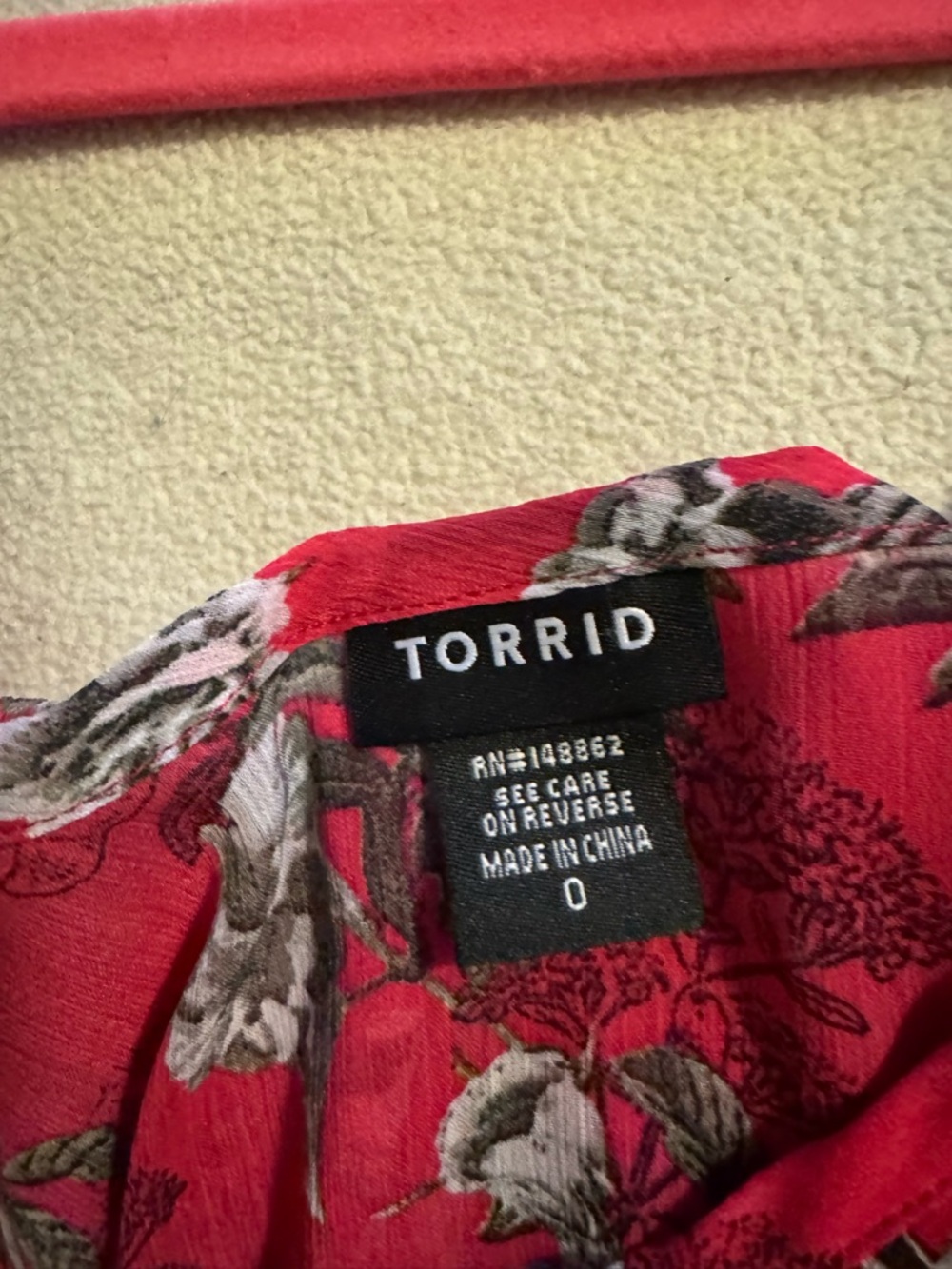 torrid hot Pink Floral Off-Shoulder Ruffle Blouse - Picture 3 of 5